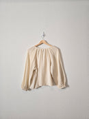 Cotton Gauze Puff Sleeve Top (M)