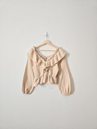 Gauze Puff Sleeve Top (S)