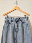 High Rise Denim Midi Skirt (8)