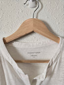 Eileen Fisher Linen Button Up Tee (L)