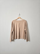 Neutral Long Sleeve Henley Tee (L)