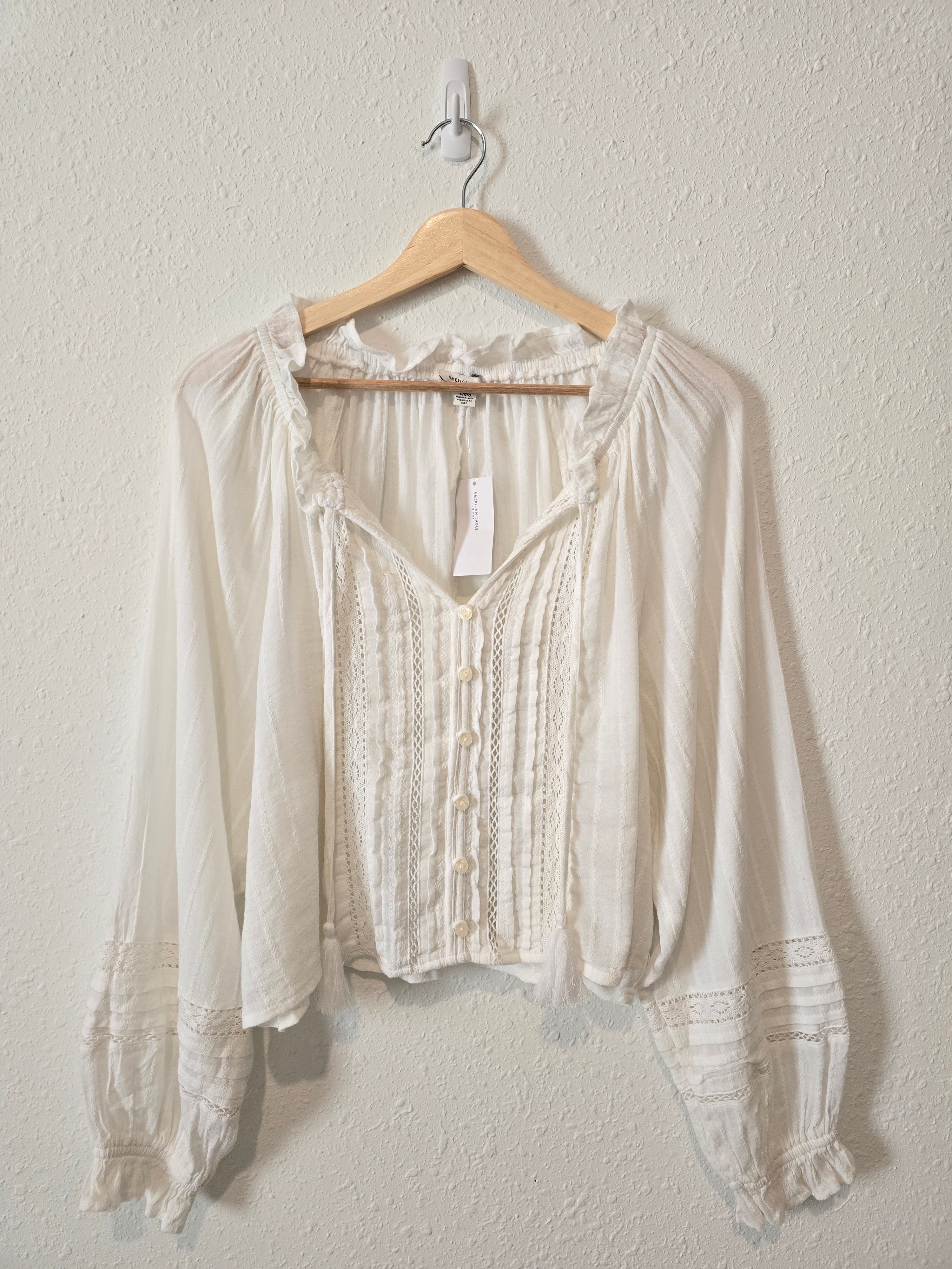 NEW White Coastal Blouse (L)