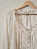 NEW White Coastal Blouse (L)