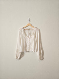 NEW White Coastal Blouse (L)