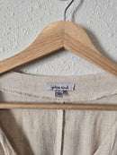 Button Up Linen Blend Tunic (L)