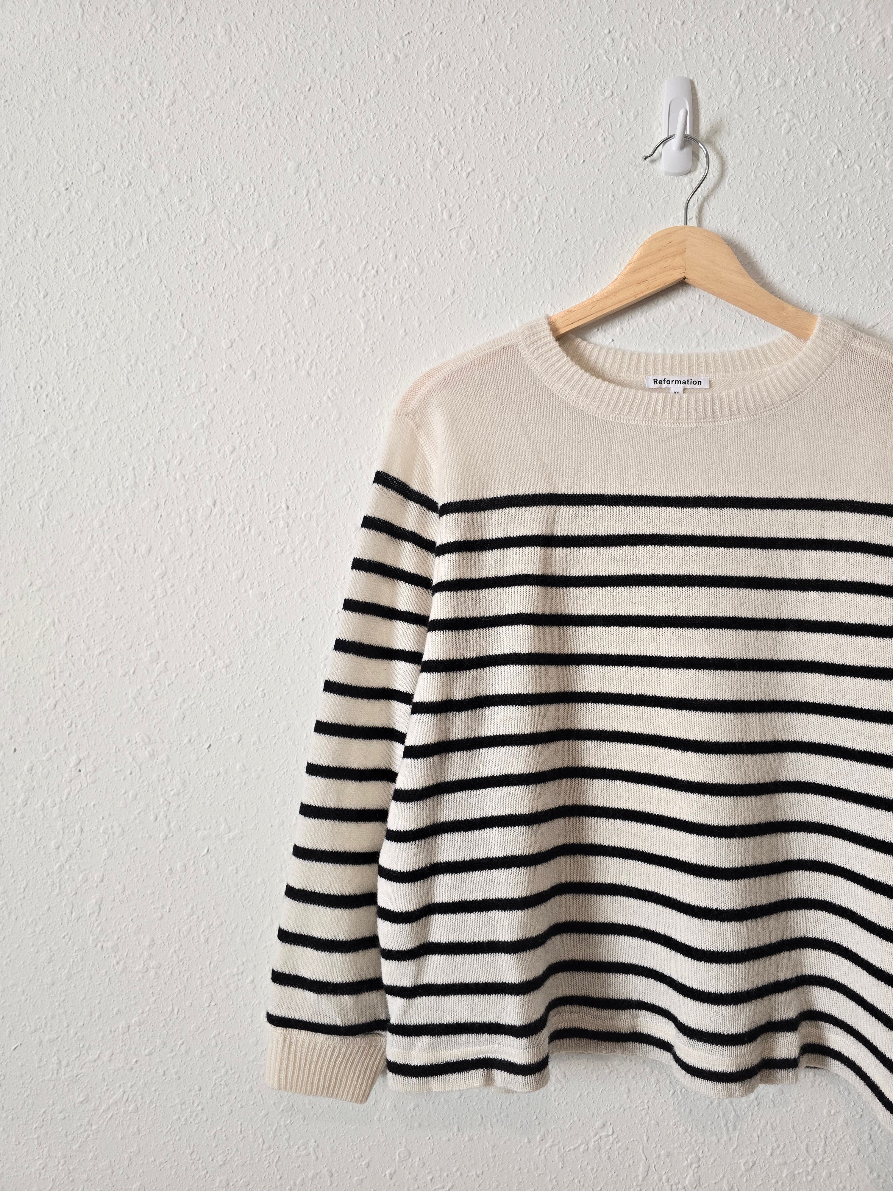 Reformation Cashmere Striped Sweater (XS)