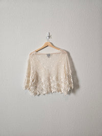 Vintage Floral Crochet Top (L)