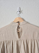 Roolee Oat Linen Babydoll Top (S)