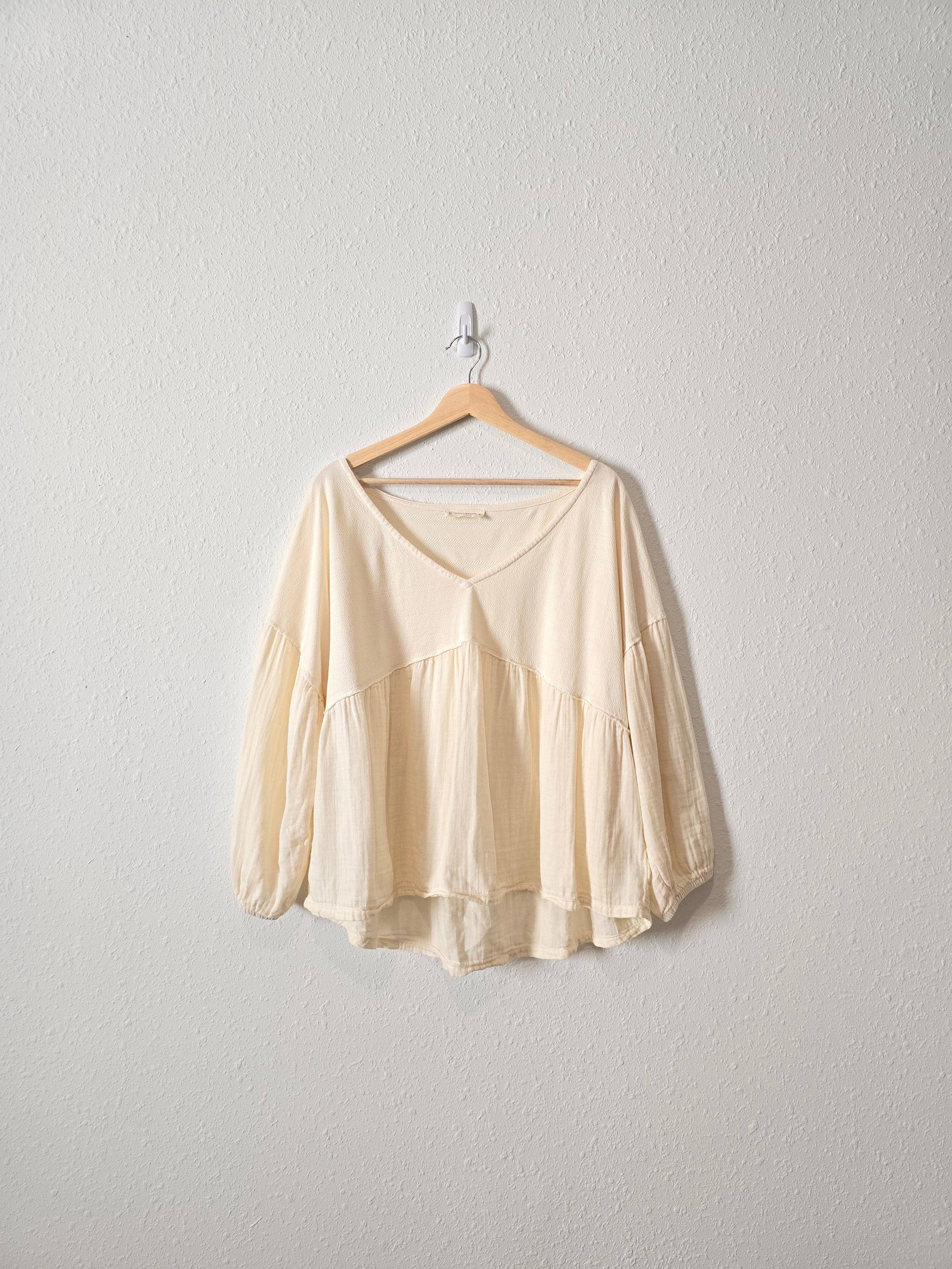 Lucky Brand Gauze Babydoll Top (XL)