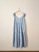 Denim Tiered Maxi Dress (XL)