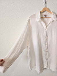 White Linen Button Up (2X)