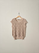 Floral Crochet Sweater Top (L)