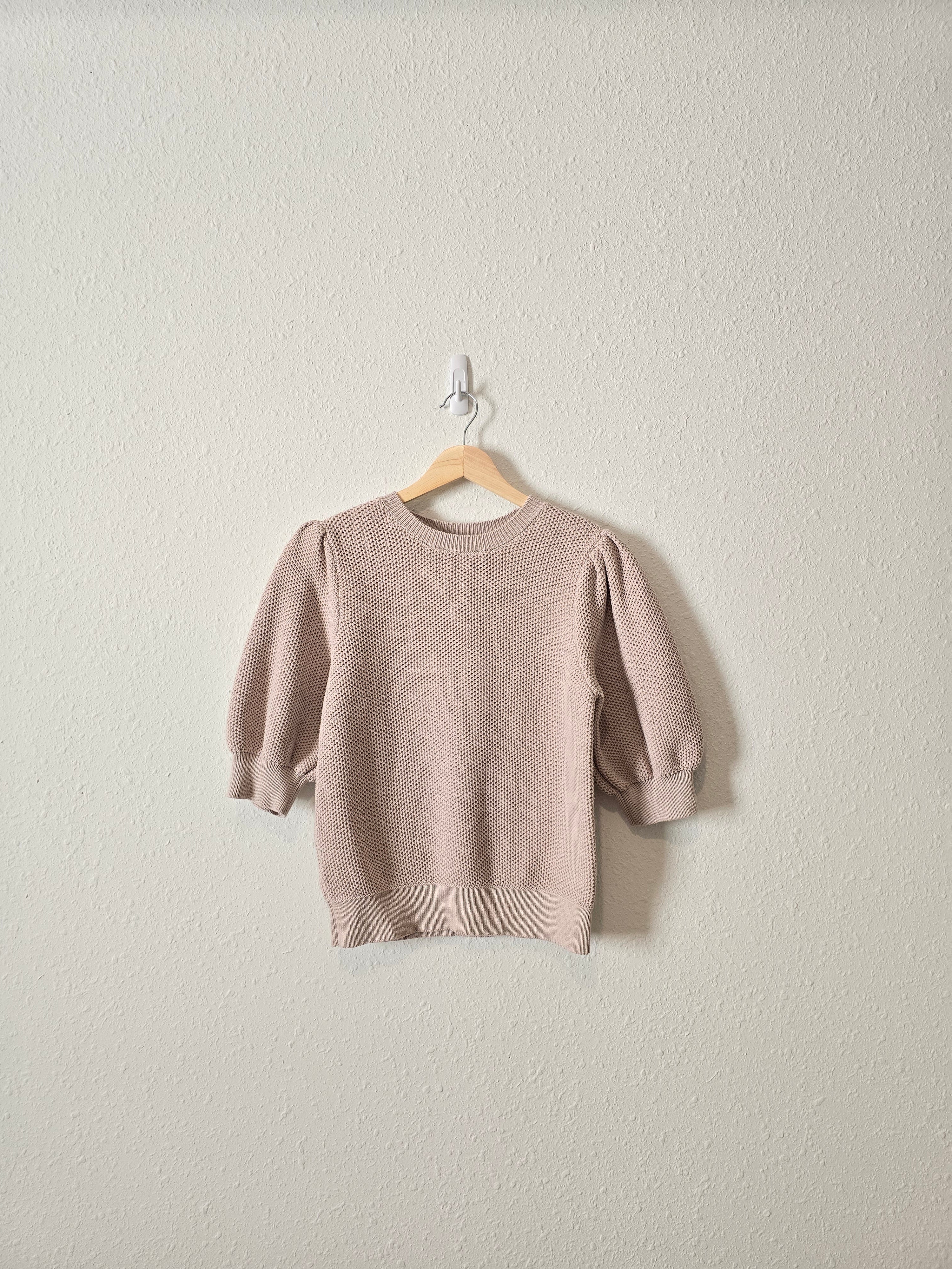 Puff Sleeve Knit Sweater Top (S)