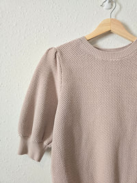 Puff Sleeve Knit Sweater Top (S)