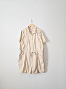 Button Front Cotton Romper (XXL)