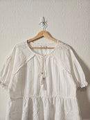 White Floral Eyelet Blouse (XL)