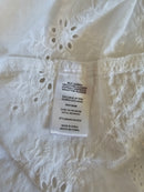 White Floral Eyelet Blouse (XL)