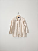 Vintage Cotton Linen Button Up (L)