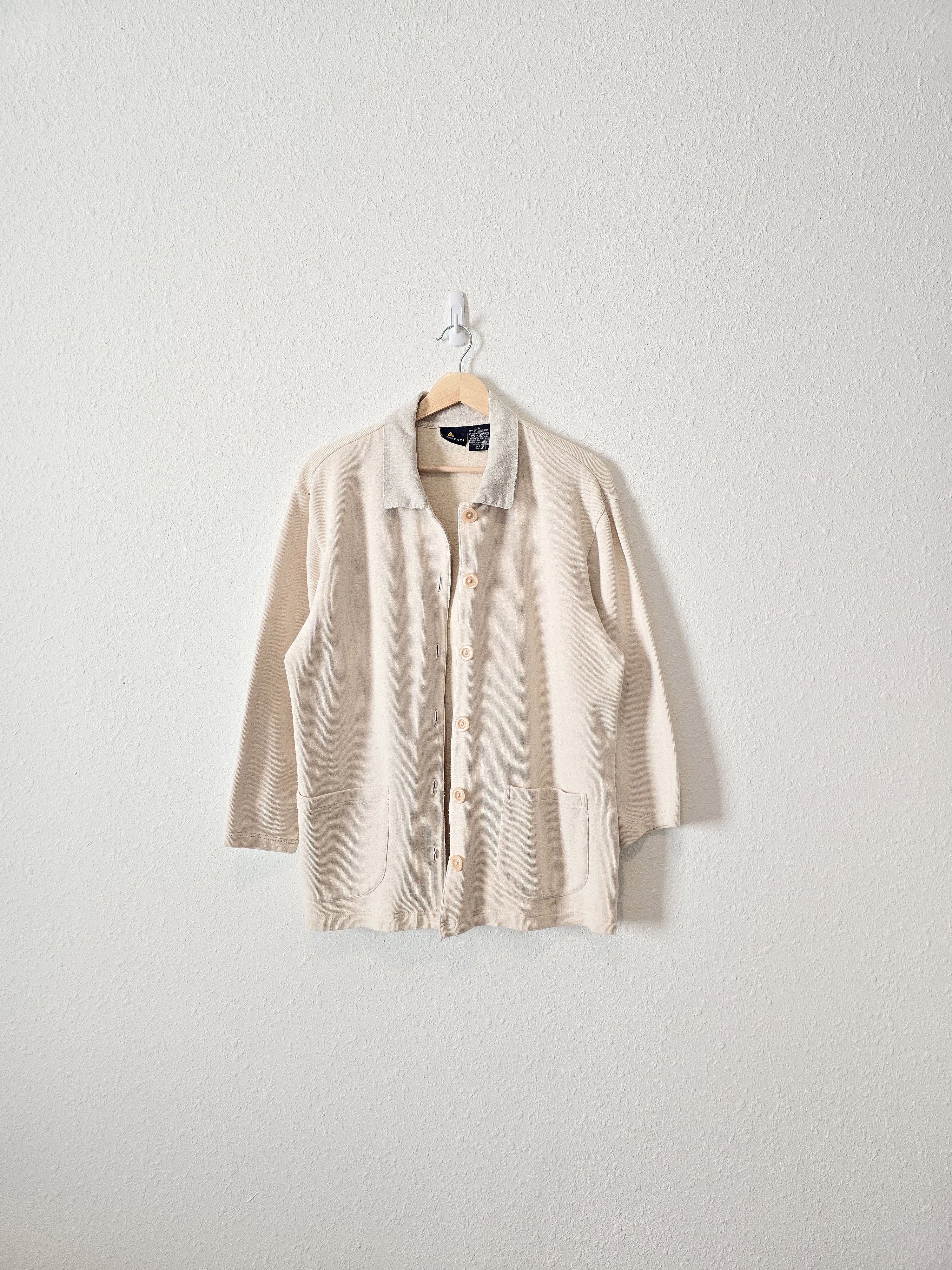 Vintage Cotton Linen Button Up (L)