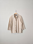 Vintage Cotton Linen Button Up (L)