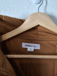 Camel Quilted Half Zip Pullover (S)