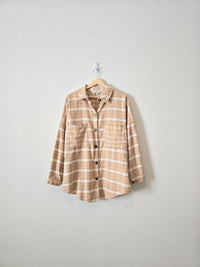 Neutral Checkered Shacket (M)