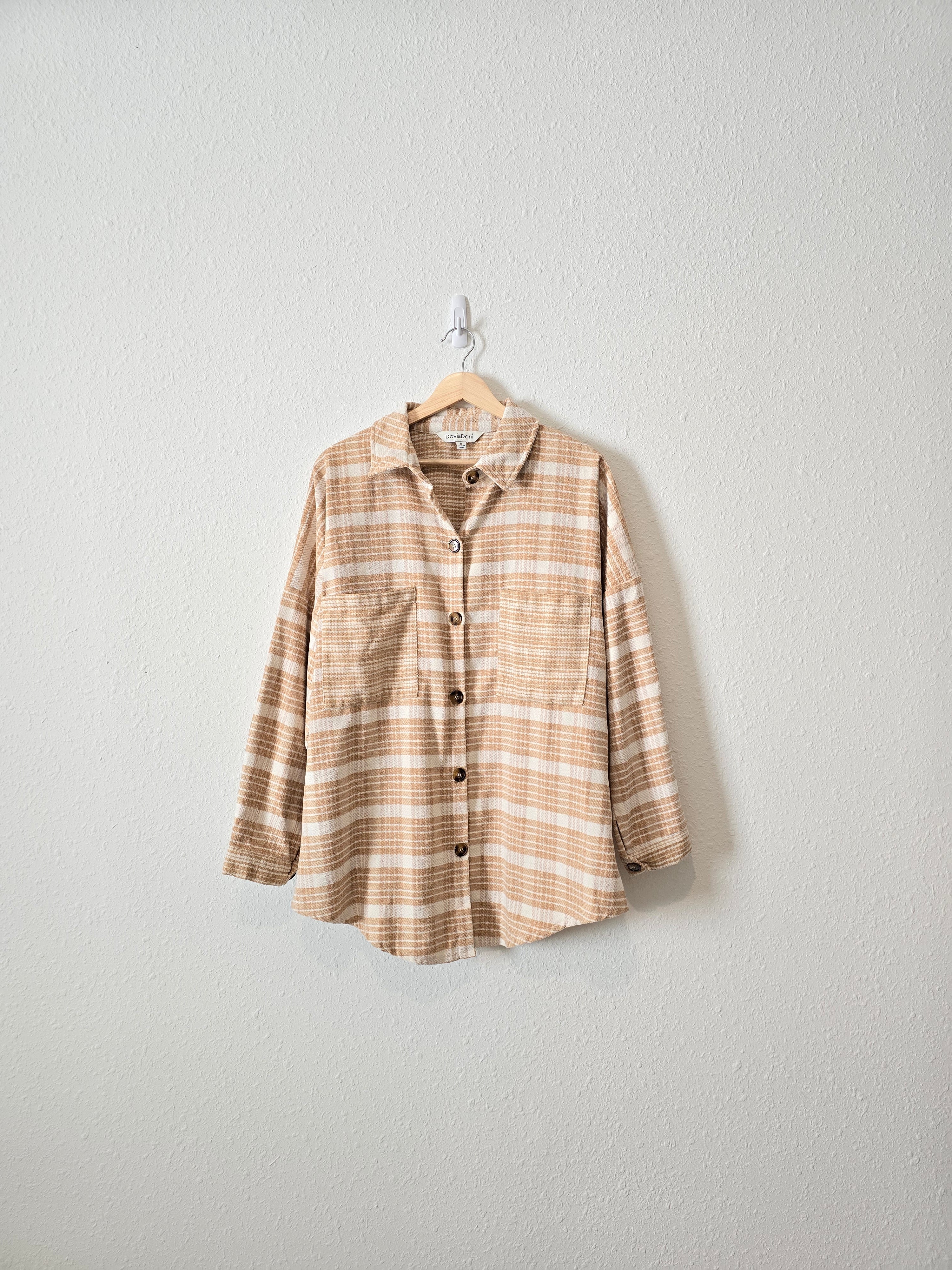 Neutral Checkered Shacket (M)