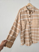 Neutral Checkered Shacket (M)