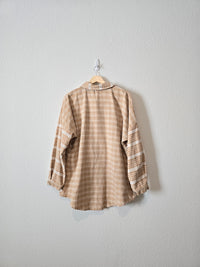 Neutral Checkered Shacket (M)