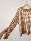 Cozy Houndstooth Sweater (2X)