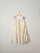 Vintage Flowy Lace Maxi Skirt (L)