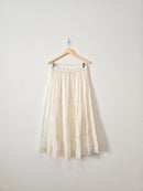 Vintage Flowy Lace Maxi Skirt (L)