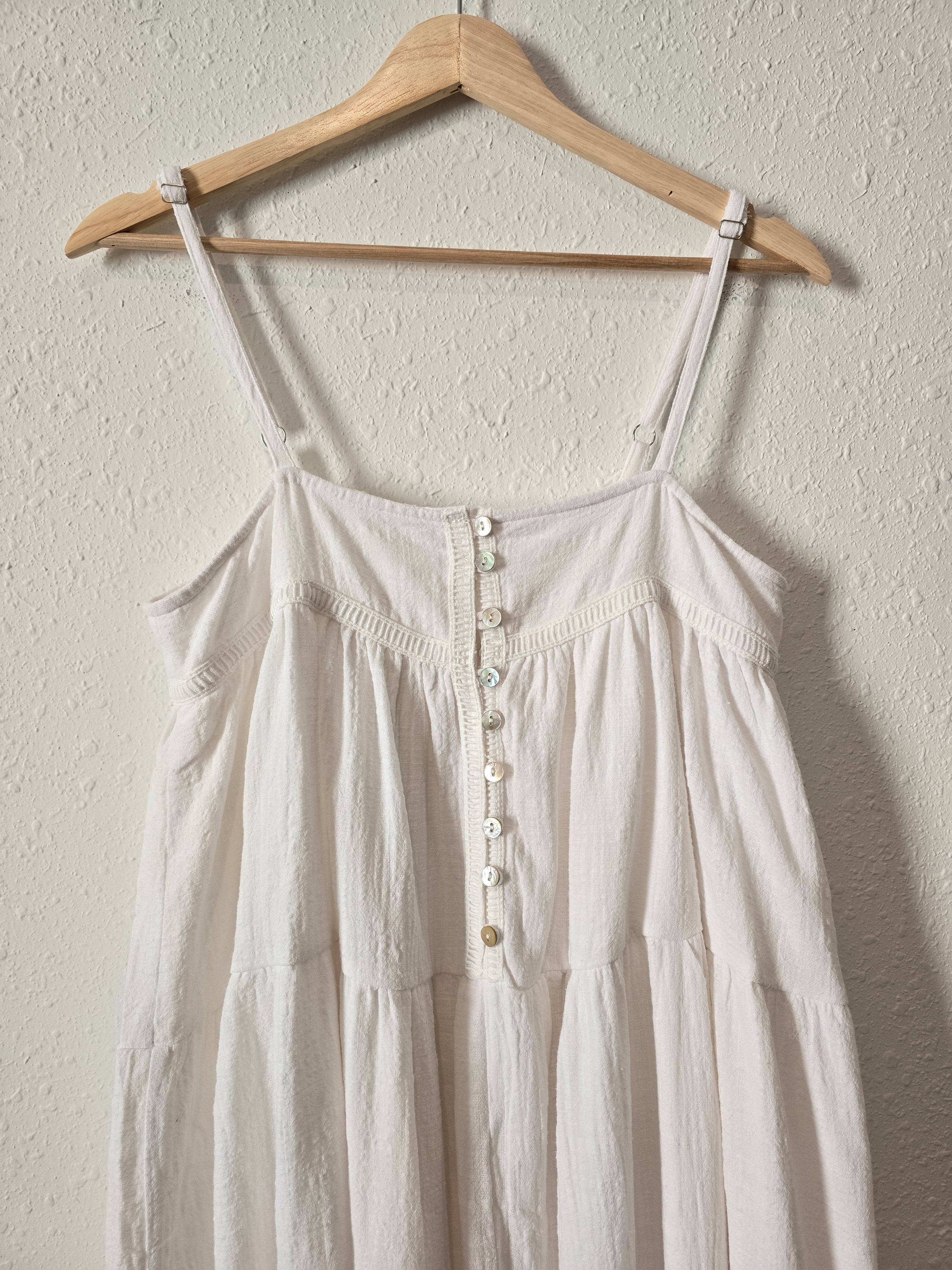 NEW White Flowy Maxi Dress (S)