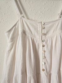 NEW White Flowy Maxi Dress (S)