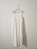 NEW White Flowy Maxi Dress (S)