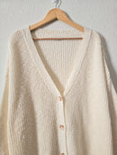 Cream Textured Knit Sweater (2X/3X)