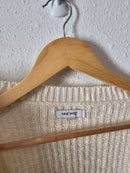 Cream Textured Knit Sweater (2X/3X)