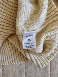 Boutique Knit Henley Sweater (3X)