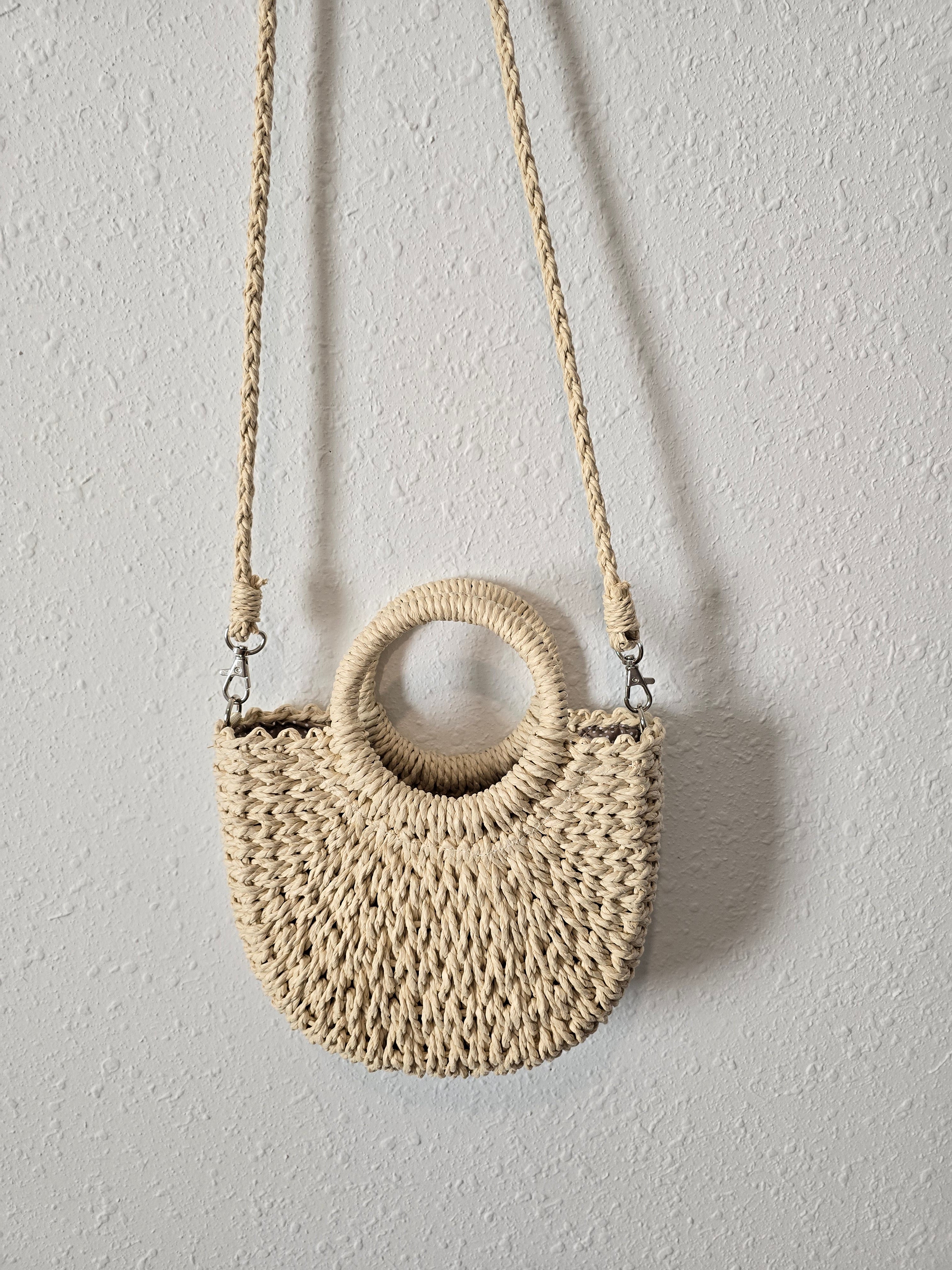 Small Woven Crossbody Bag