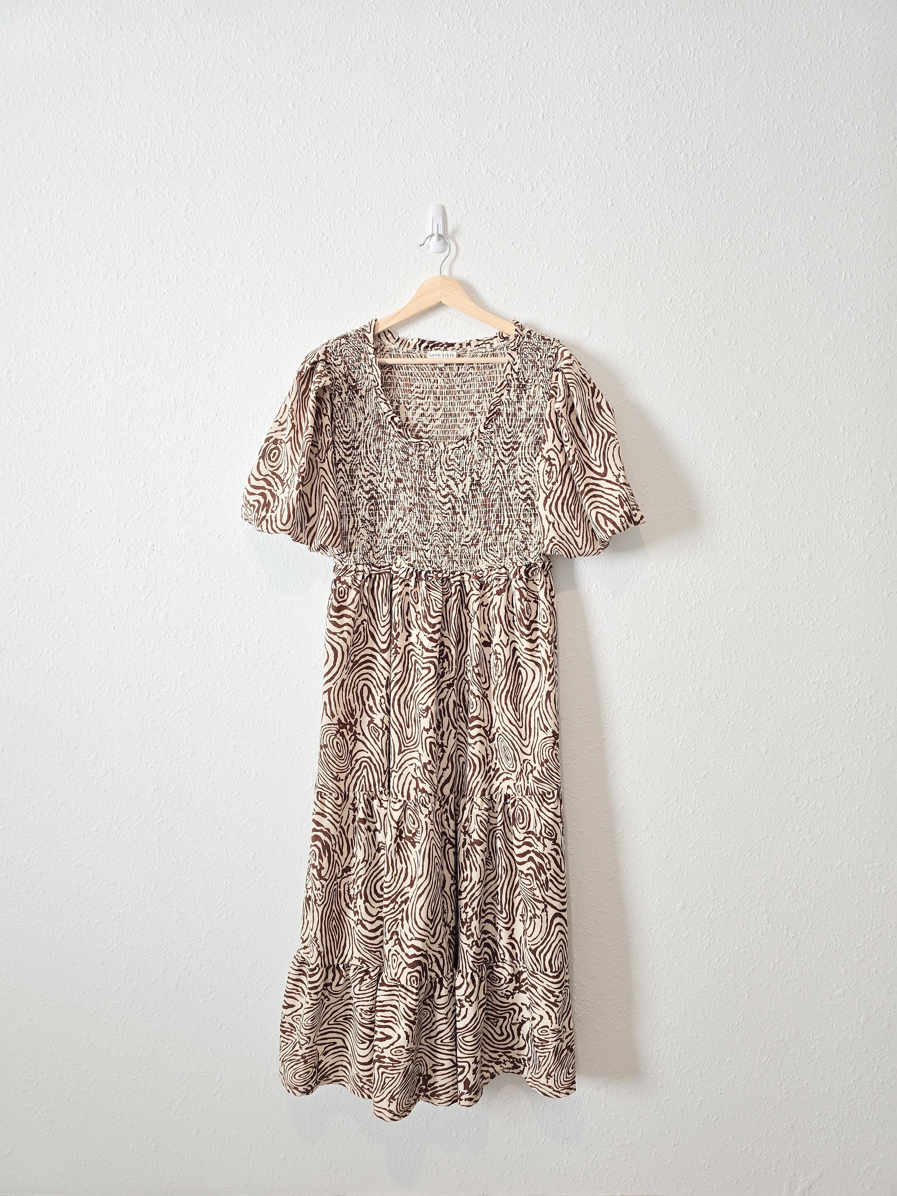 Moon River Brown Swirl Dress (L)