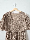 Moon River Brown Swirl Dress (L)