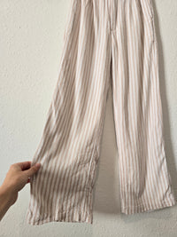 Abercrombie Striped Linen Crop Pants (XXS)