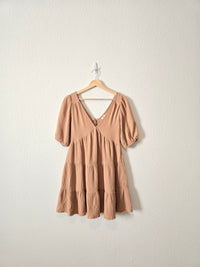 Aerie Tan Gauze Mini Dress (XS)