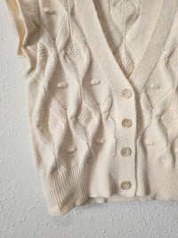 Piper & Scoot Cream Knit Sweater (S)