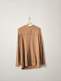 Free People Brown Ribbed Tunic (S)