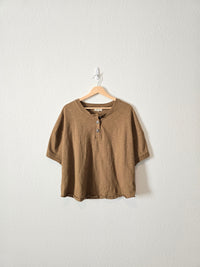 Madewell Olive Henley Tee (XL)