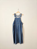 Vintage Denim Overall Midi Dress (L)