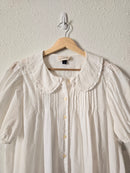 Puff Sleeve Embroidered Blouse (L)