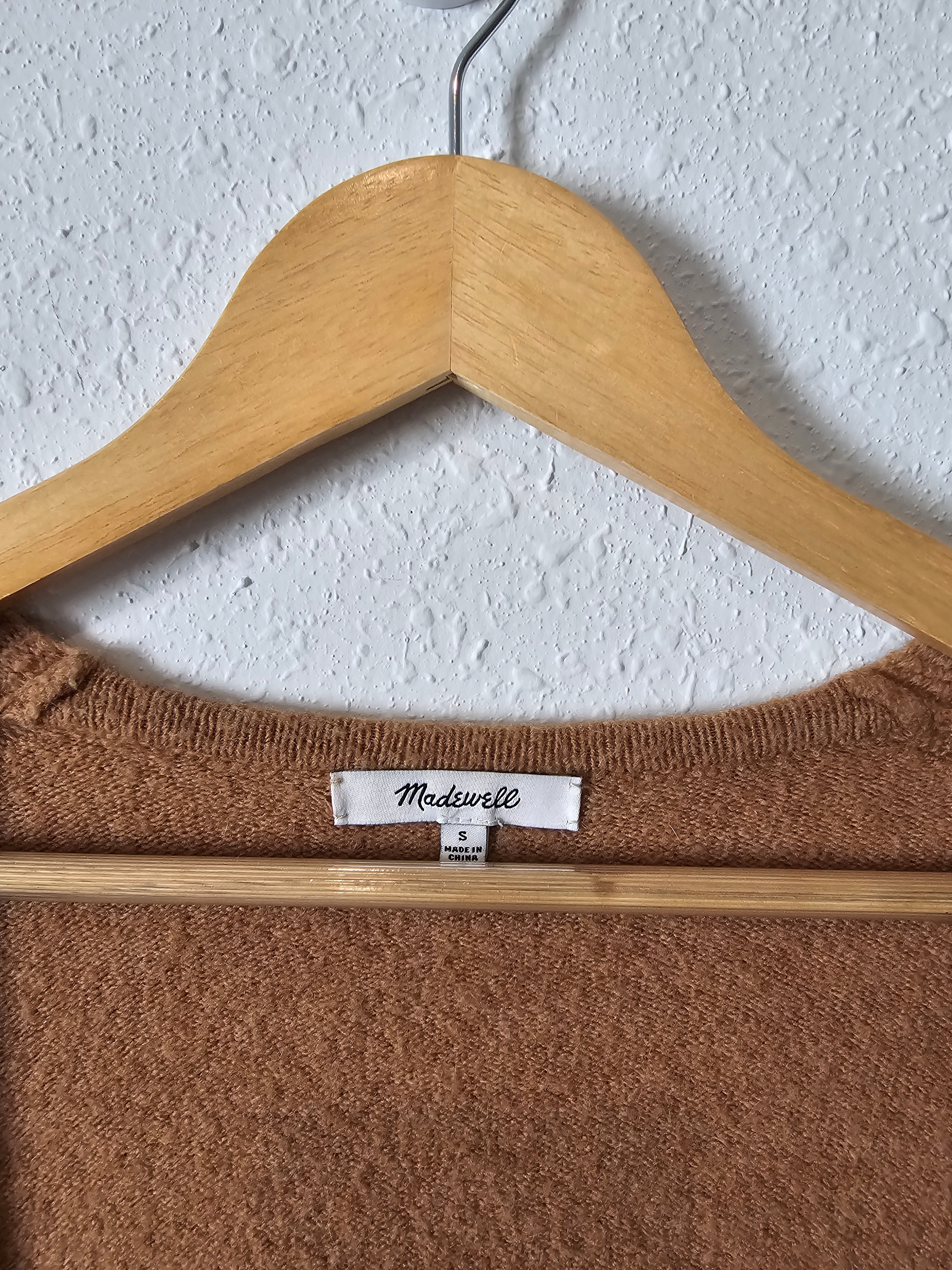 Madewell Camel Open Front Cardigan (S)