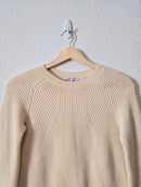 Helmut Lang Cream Crop Sweater (XS)